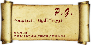 Pospisil Gyöngyi névjegykártya